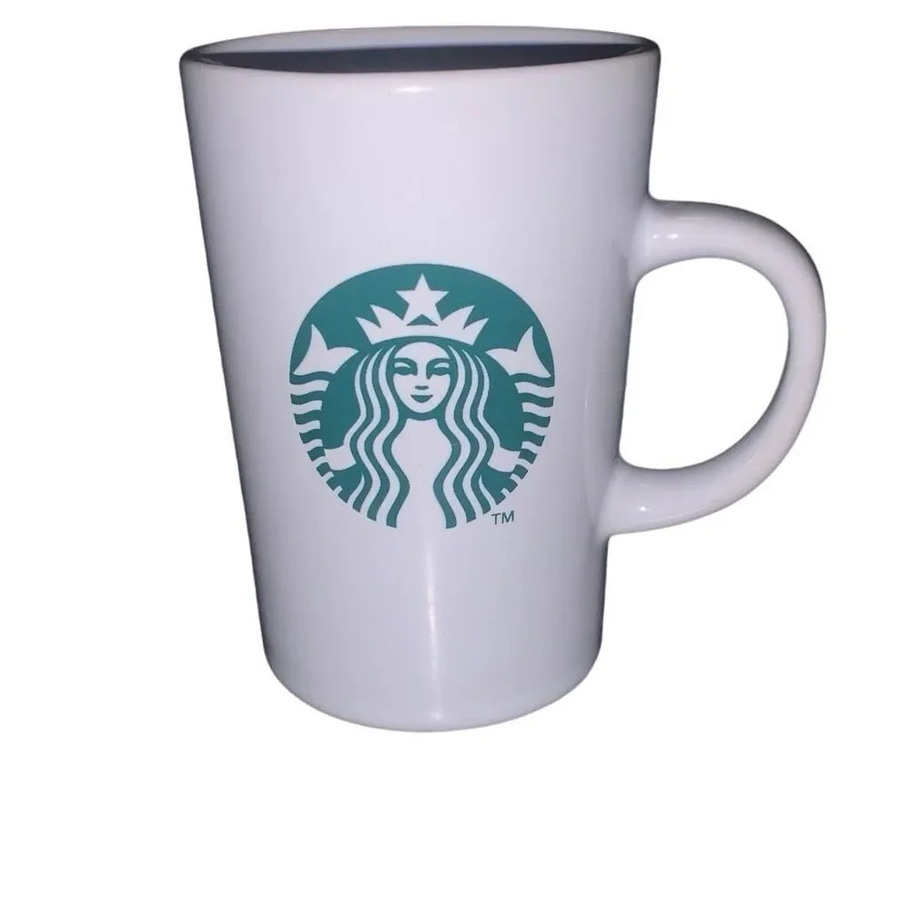 Vintage Starbucks 2011 Mermaid Siren Logo Coffee Mug Cup White Heavy Classic